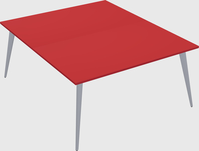 Shared rectangular office desk system