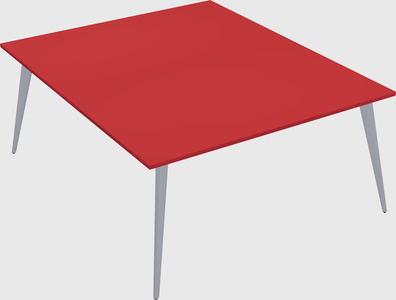 Shared rectangular office desk system