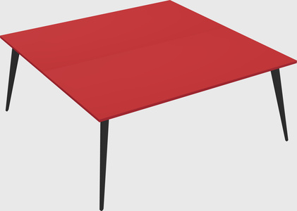 Shared rectangular office desk system