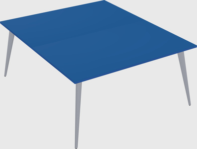 Shared rectangular office desk system