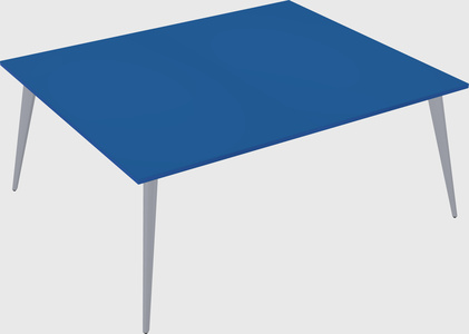 Shared rectangular office desk system