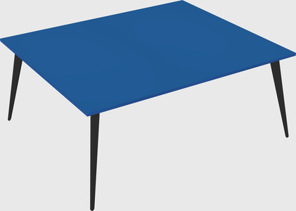 Shared rectangular office desk system