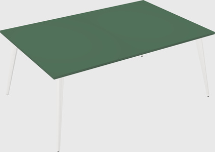 Shared rectangular office desk system