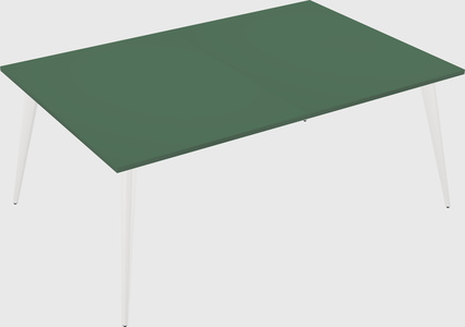 Shared rectangular office desk system