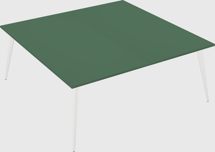 Shared rectangular office desk system