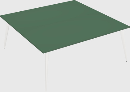 Shared rectangular office desk system