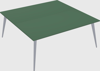 Shared rectangular office desk system