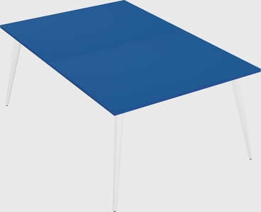 Shared rectangular office desk system