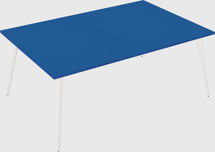 Shared rectangular office desk system