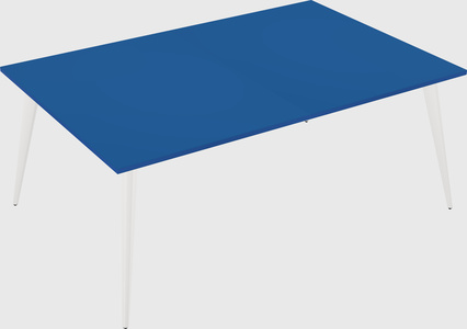 Shared rectangular office desk system