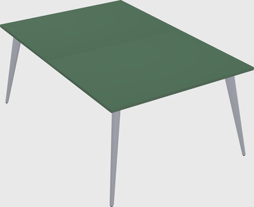 Shared rectangular office desk system