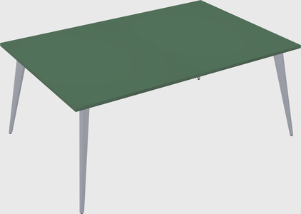 Shared rectangular office desk system