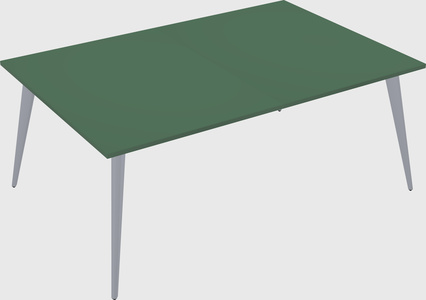 Shared rectangular office desk system