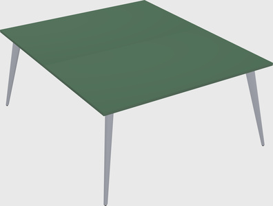 Shared rectangular office desk system