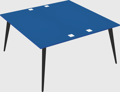 Shared rectangular office desk system