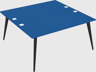 Shared rectangular office desk system