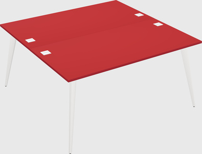 Shared rectangular office desk system