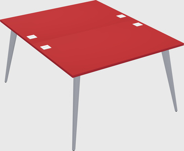 Shared rectangular office desk system