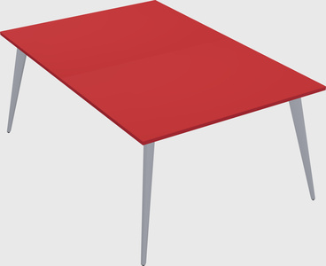 Shared rectangular office desk system