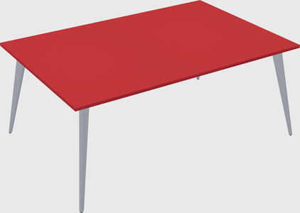Shared rectangular office desk system