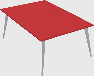 Shared rectangular office desk system