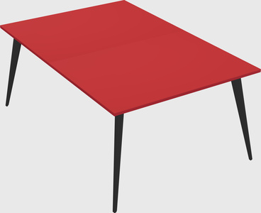 Shared rectangular office desk system