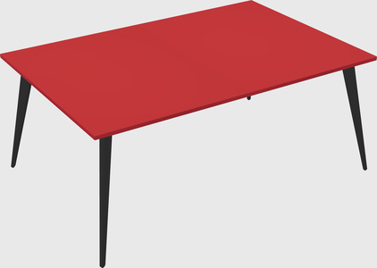 Shared rectangular office desk system