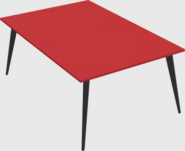 Shared rectangular office desk system