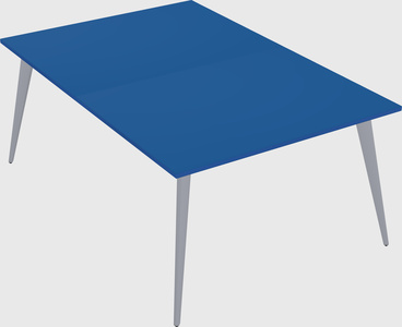 Shared rectangular office desk system