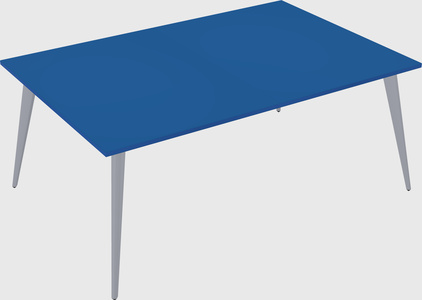 Shared rectangular office desk system