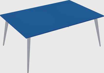 Shared rectangular office desk system