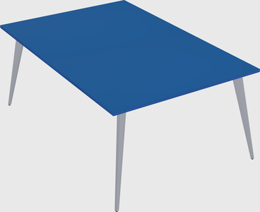 Shared rectangular office desk system