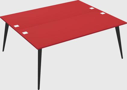 Shared rectangular office desk system