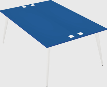 Shared rectangular office desk system
