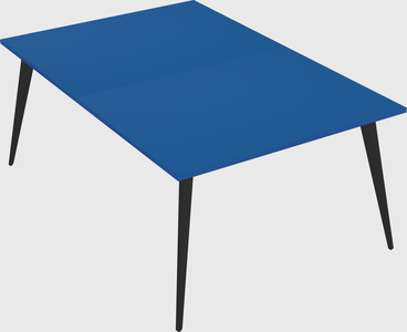 Shared rectangular office desk system