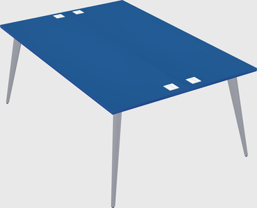 Shared rectangular office desk system