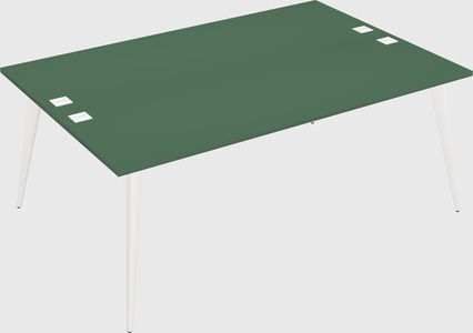 Shared rectangular office desk system