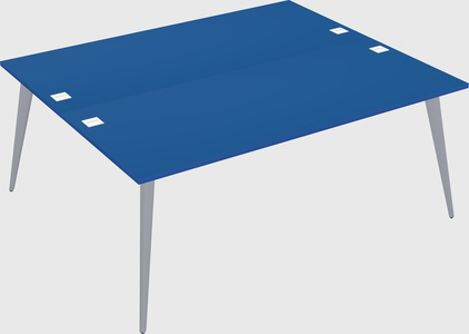 Shared rectangular office desk system