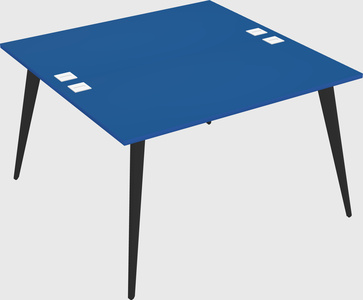 Shared rectangular office desk system