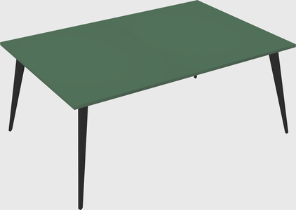 Shared rectangular office desk system
