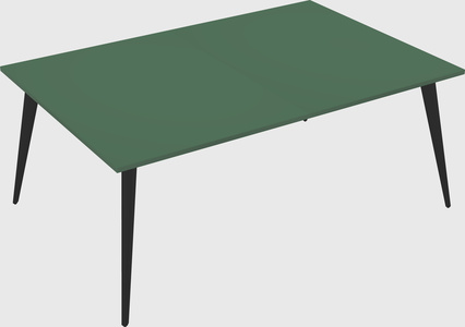 Shared rectangular office desk system