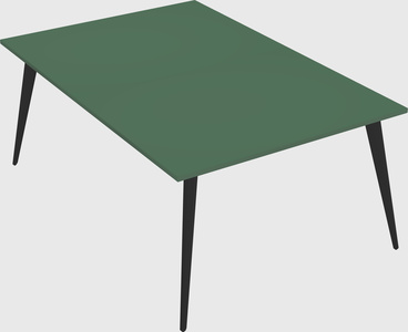 Shared rectangular office desk system