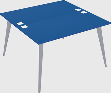 Shared rectangular office desk system