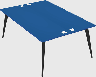 Shared rectangular office desk system