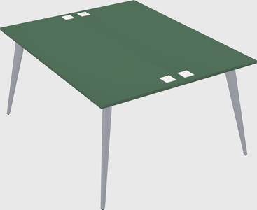 Shared rectangular office desk system