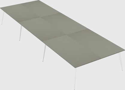 Shared rectangular office desk system