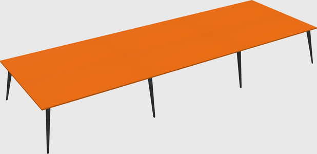 Shared rectangular office desk system