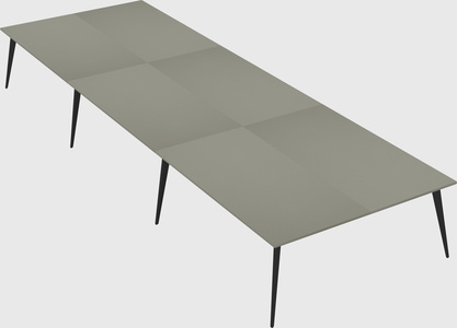 Shared rectangular office desk system