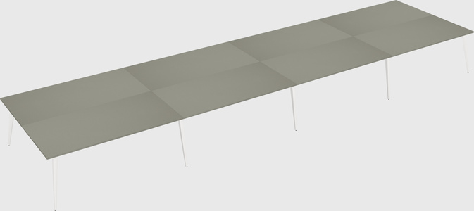 Shared rectangular office desk system