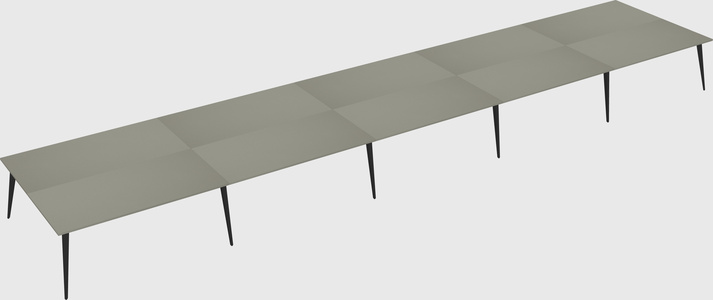 Shared rectangular office desk system